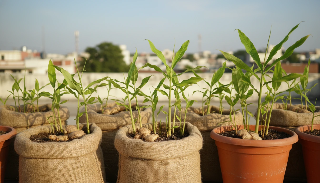 যদি ছবিতে নির্দিষ্ট করে বস্তায় আদা দেখা যায়, তবে প্রথমটি ব্যবহার করা সবচেয়ে ভালো হবে।