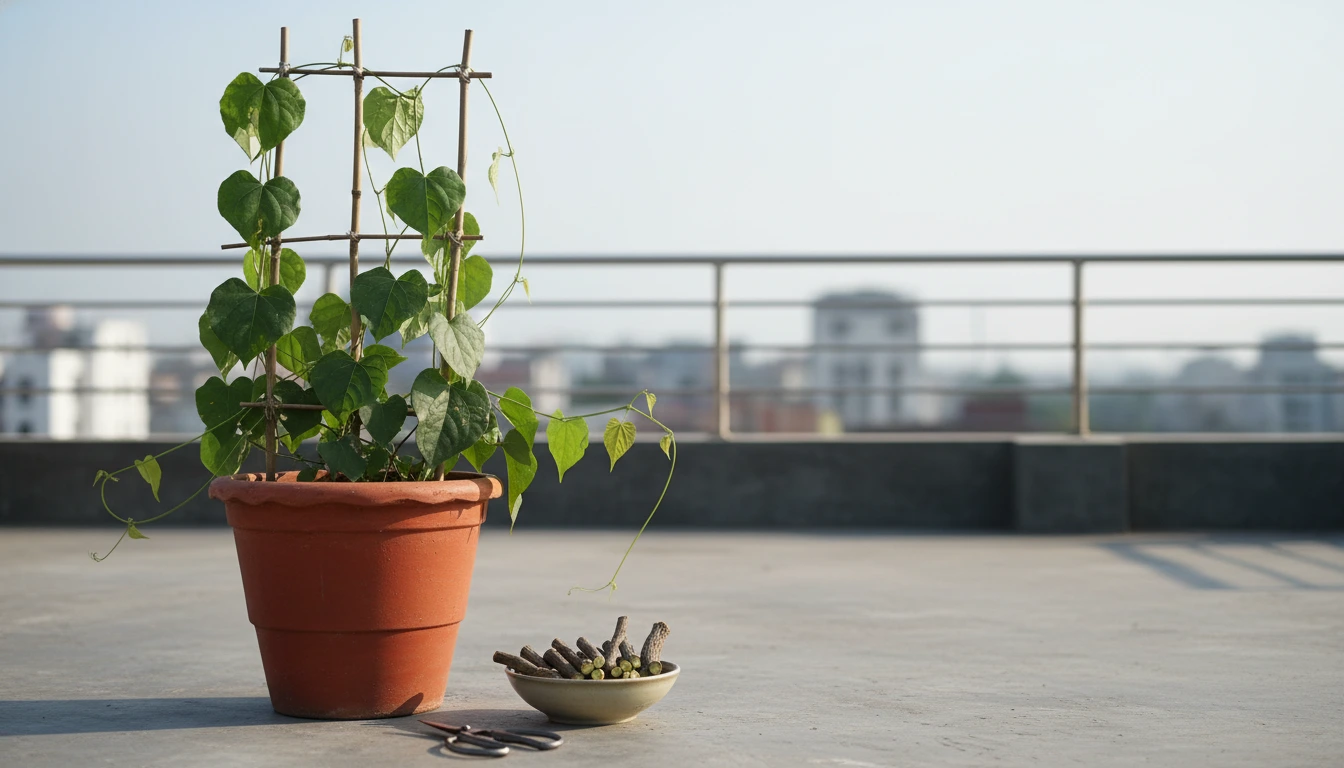 টবে চাষ করা চুইঝাল গাছ।