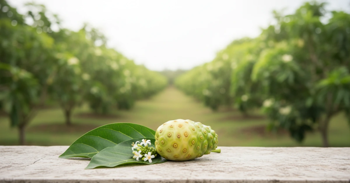 গাছে ঝুলে থাকা ঔষধি গুণসম্পন্ন ননী ফল।