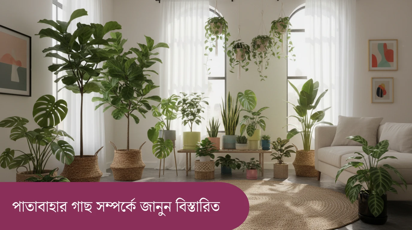 **"ঘরের ভেতরে সুন্দরভাবে সাজানো সতেজ পাতাবাহার গাছ: ঘর সাজাতে সেরা গাছগুলোর তালিকা ও সঠিক পরিচর্যা।"**