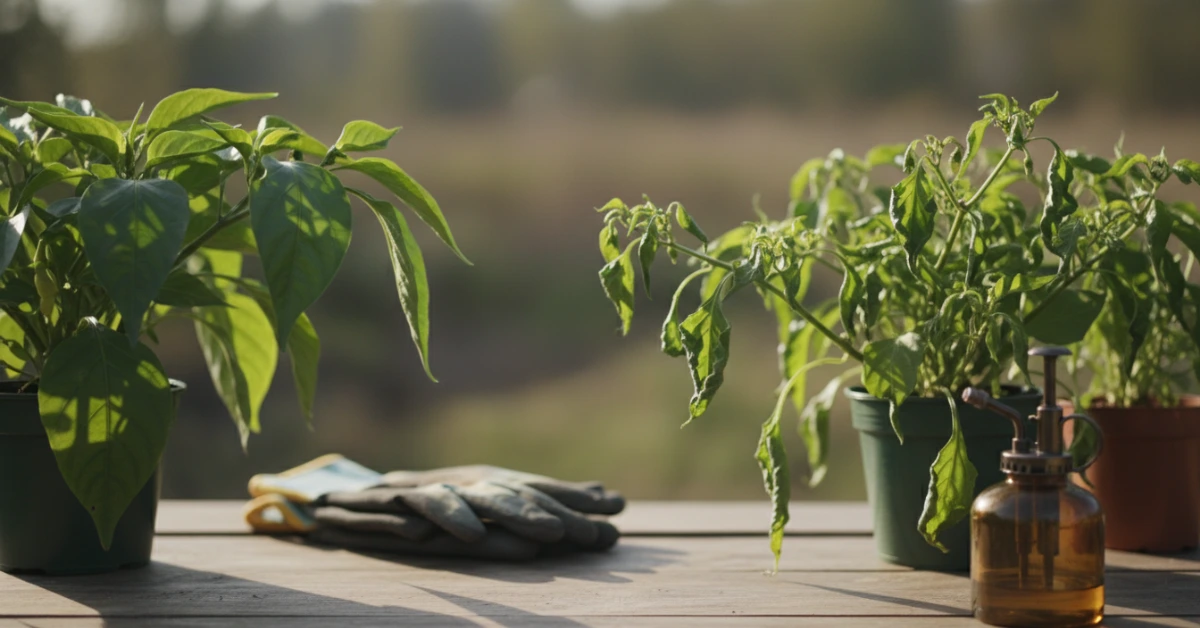 মরিচ গাছের পাতা কুঁকড়ানো রোগের লক্ষণ ও প্রতিকার।